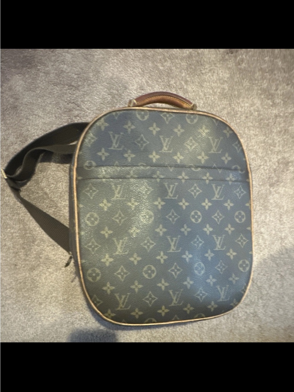 Louis Vuitton Monogram Canvas Dark Brown and Tan Messenger Bag Sac a Dos packall